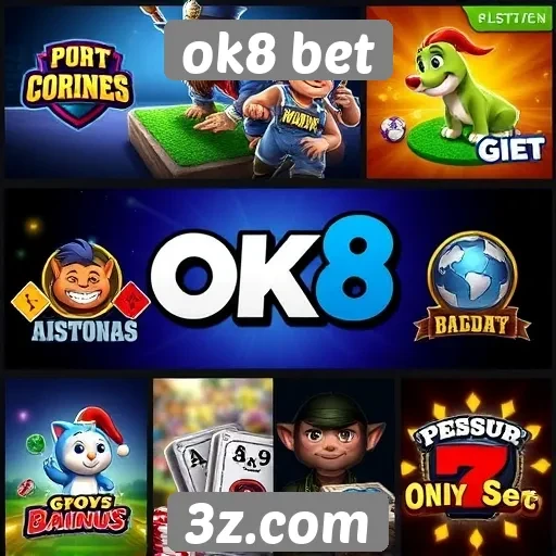 Variedade de jogos disponíveis na plataforma ok8 bet